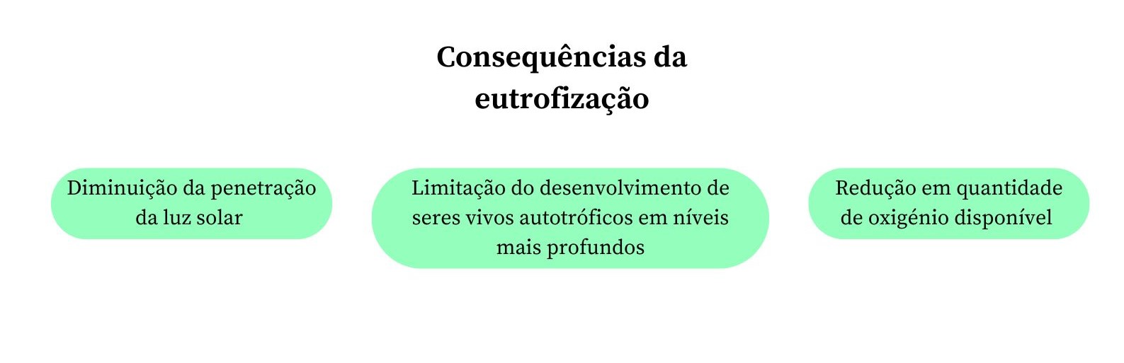 Fig. 4- Consequências da eutrofização